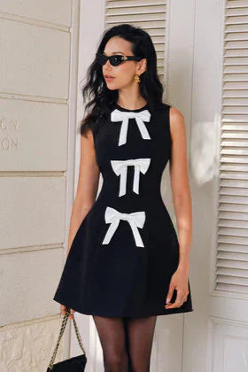 Alicia | Mini Bow Dress