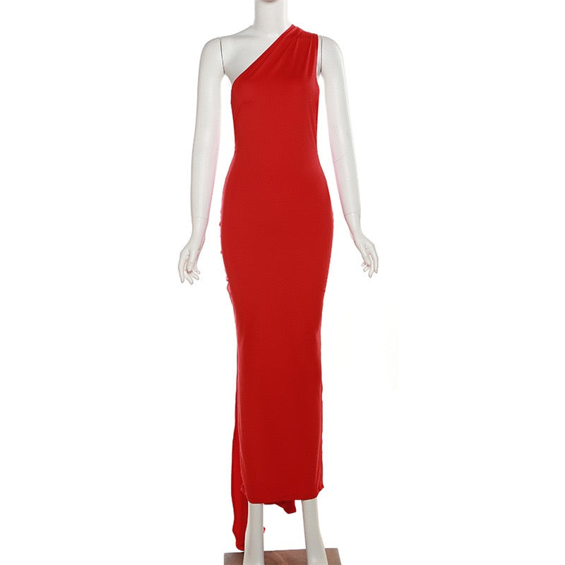 Scarletta | One-Shoulder Bodycon Maxi Gown