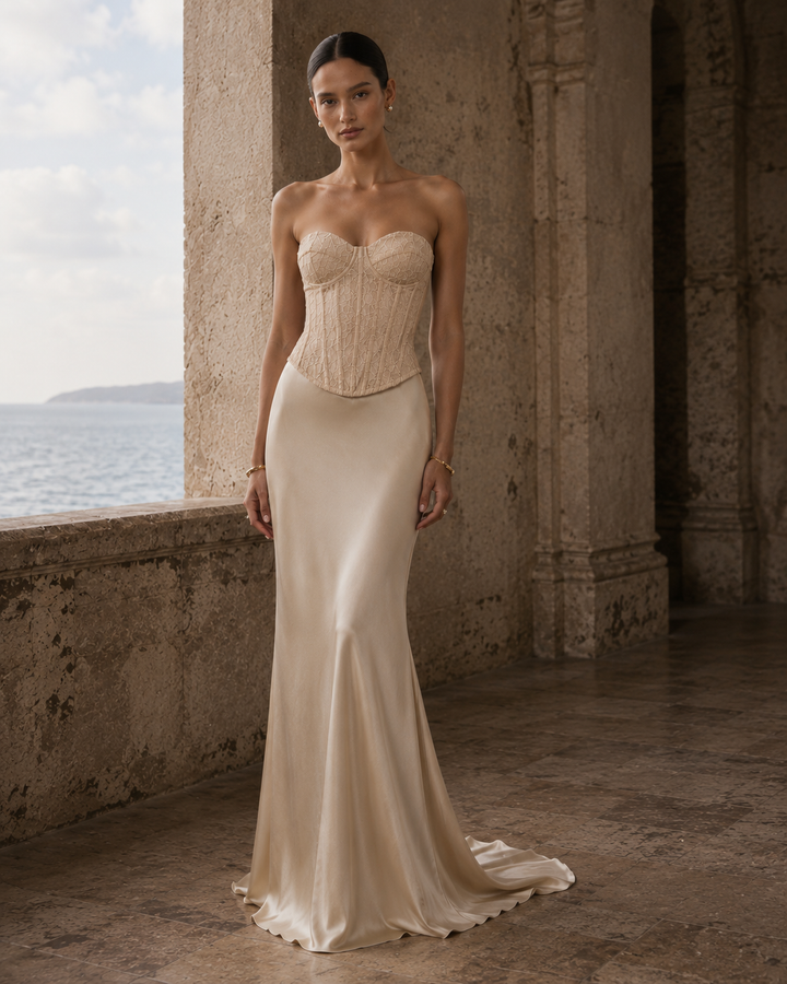 Caelia | Satin Maxi Dress