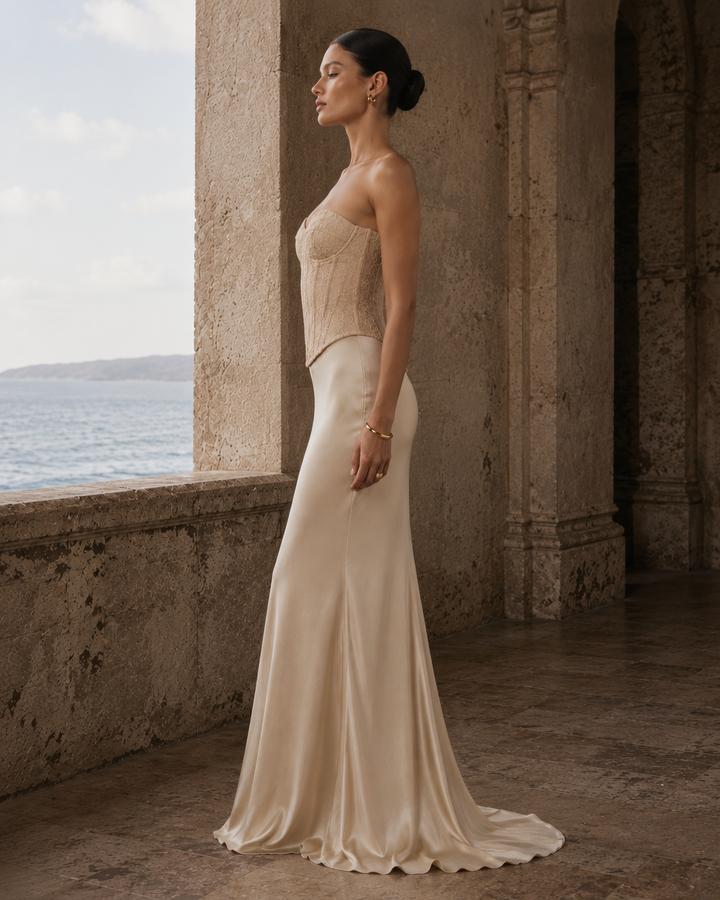 Caelia | Satin Maxi Dress
