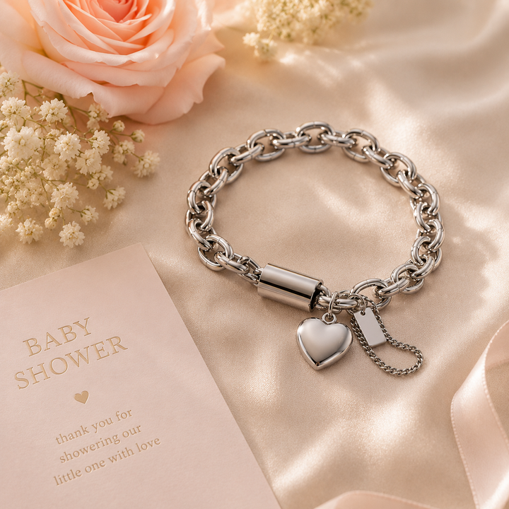 Danica | Gold Heart Charm Chain Bracelet