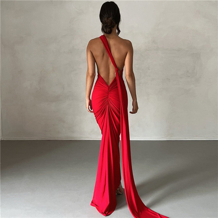 Scarletta | One-Shoulder Bodycon Maxi Gown