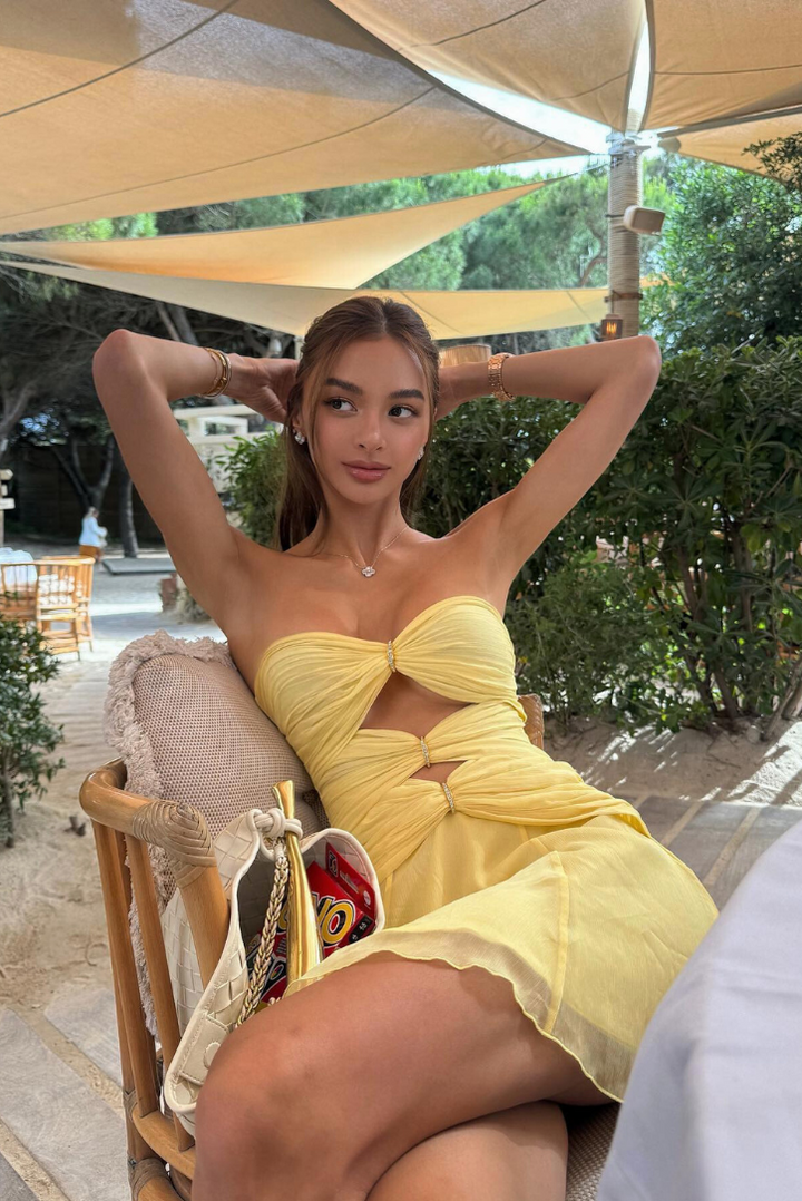 Celeste | Golden Rings Mini Dress