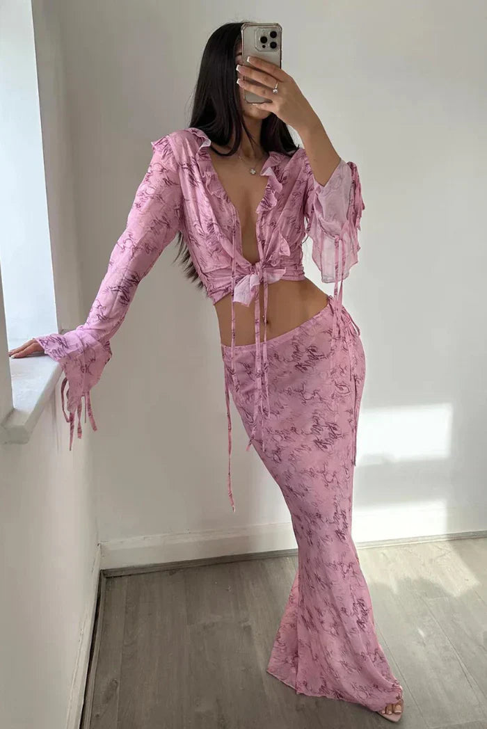 Elowen | Flowing Maxi Skirt Set