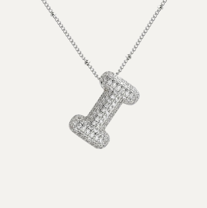 Saskia | Diamond Bubble Letter Necklace