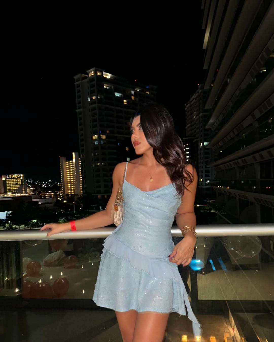 Gracelynne | Shimmer Ruffle Mini Dress