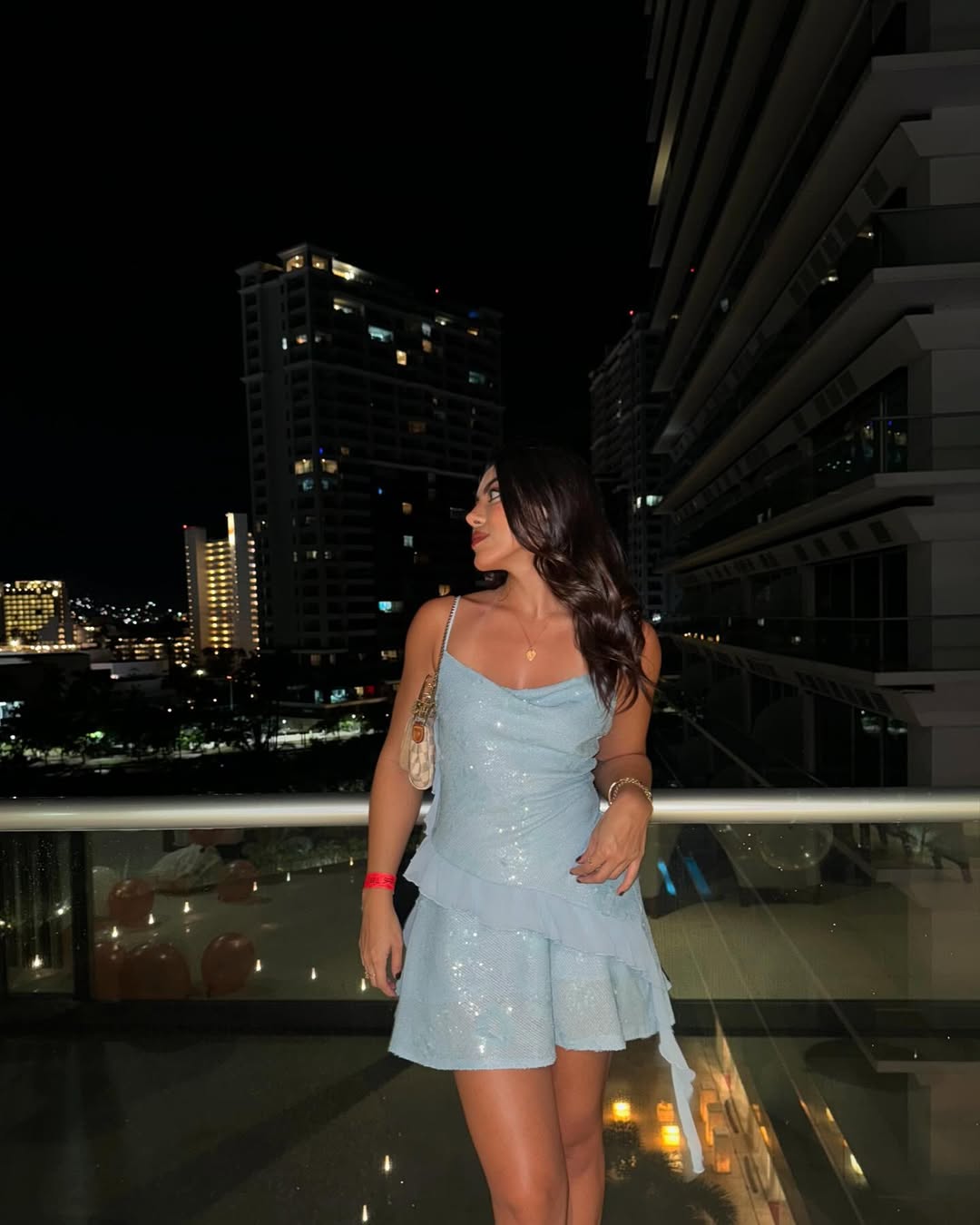 Gracelynne | Shimmer Ruffle Mini Dress