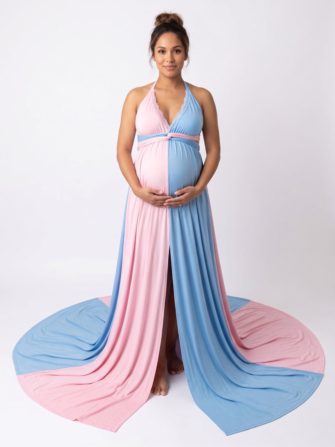 Freya | Split Tone Maternity Maxi Dress