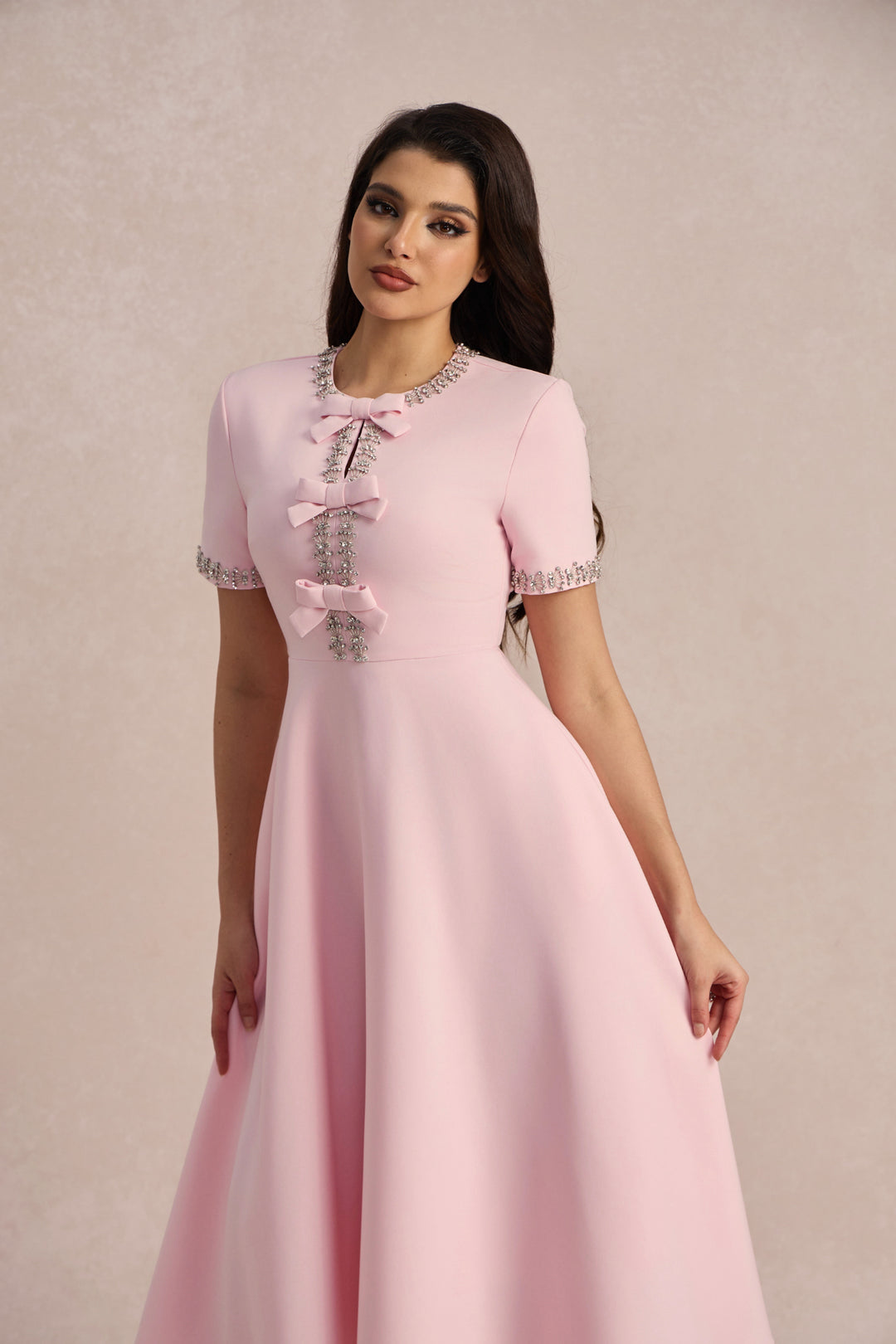Jolie | Crystal-Embellished Midi Dress