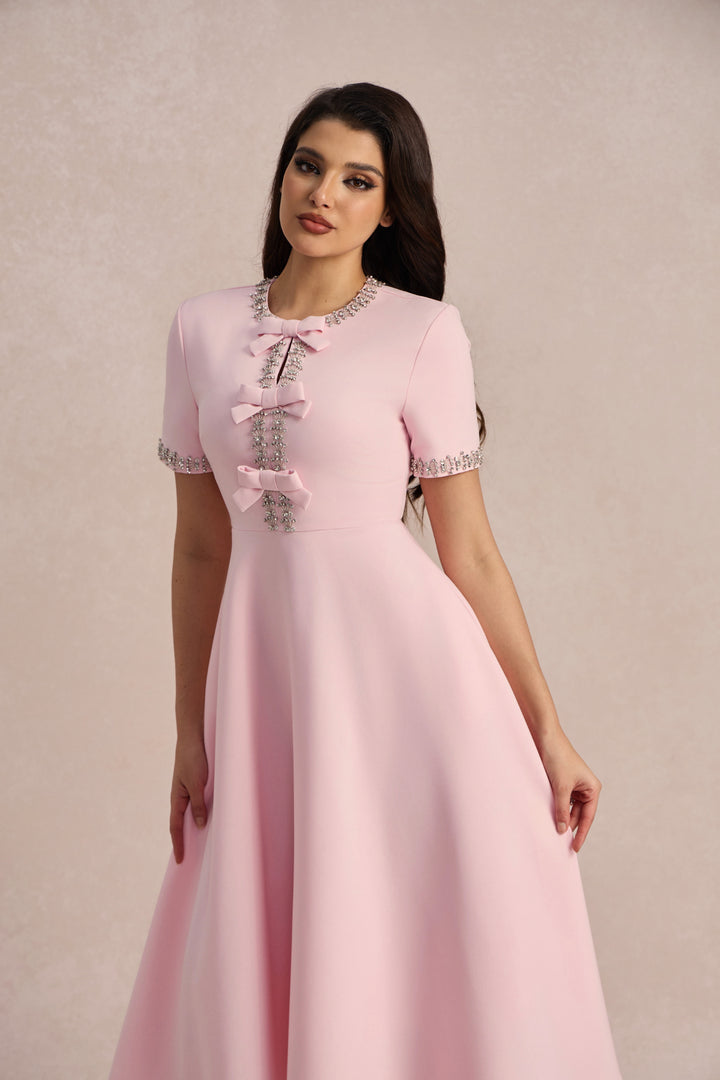 Jolie | Crystal-Embellished Midi Dress