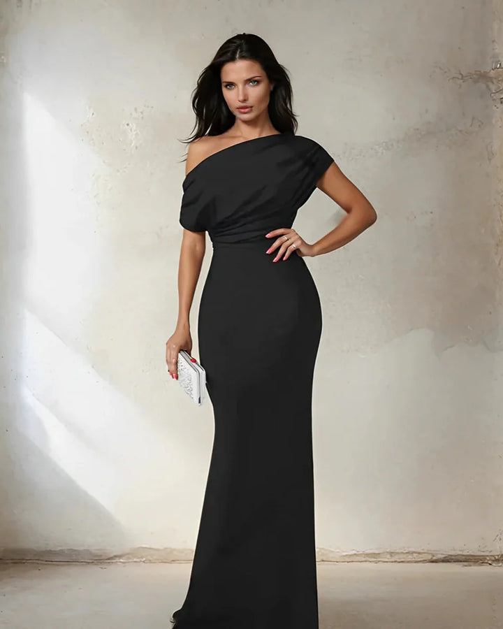 Liora | Emerald Off-Shoulder Bodycon Maxi