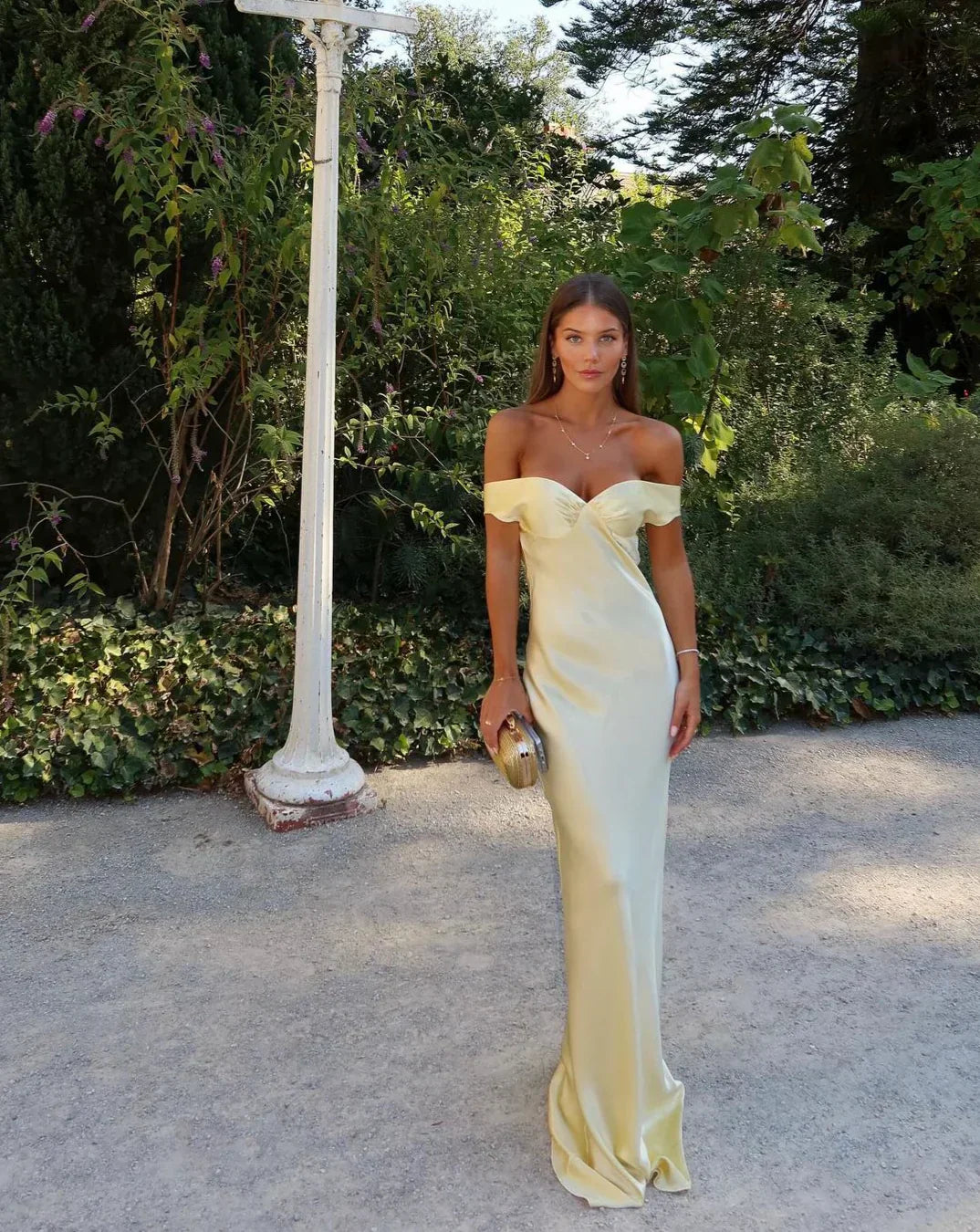 Poppy | Satin Backless Maxi Dress