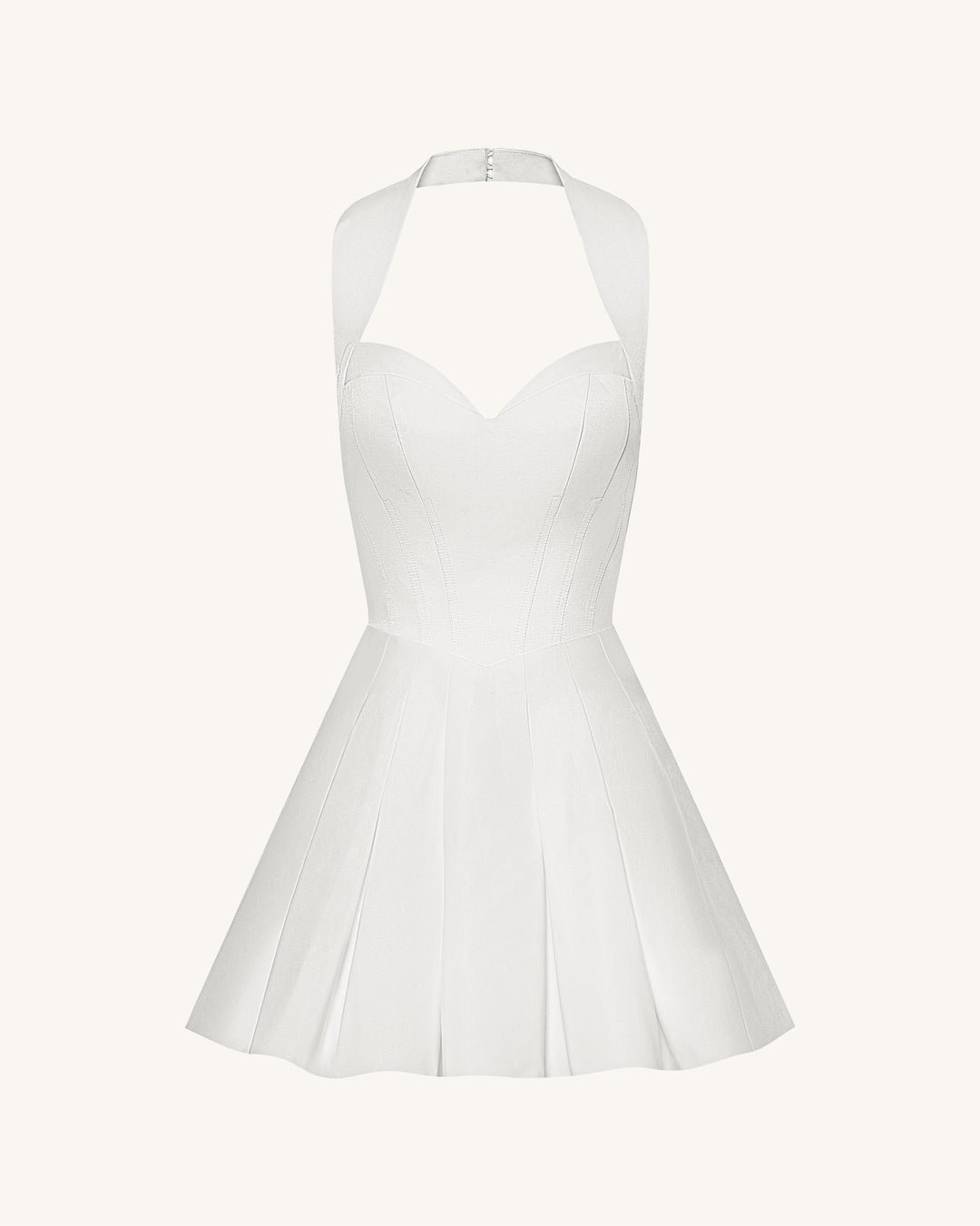 Isabella | Pleated Bustier Halter Mini Dress
