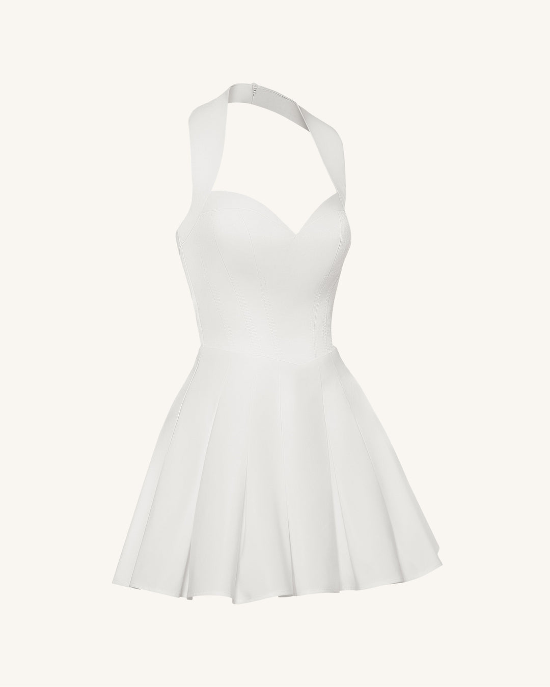 Isabella | Pleated Bustier Halter Mini Dress
