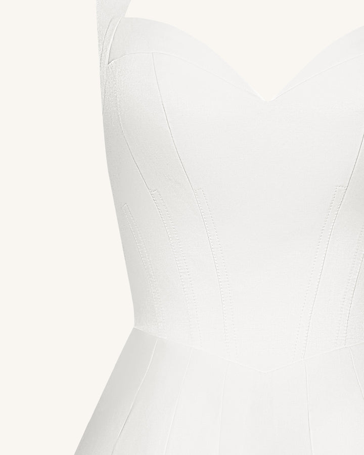 Isabella | Pleated Bustier Halter Mini Dress