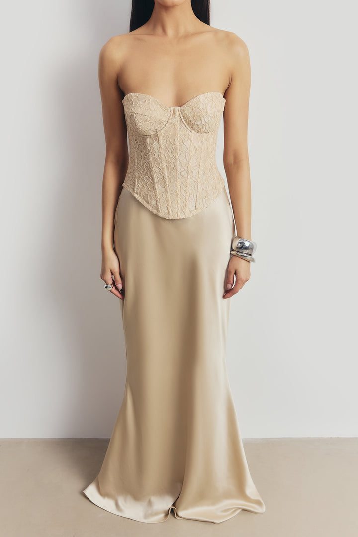 Caelia | Satin Maxi Dress