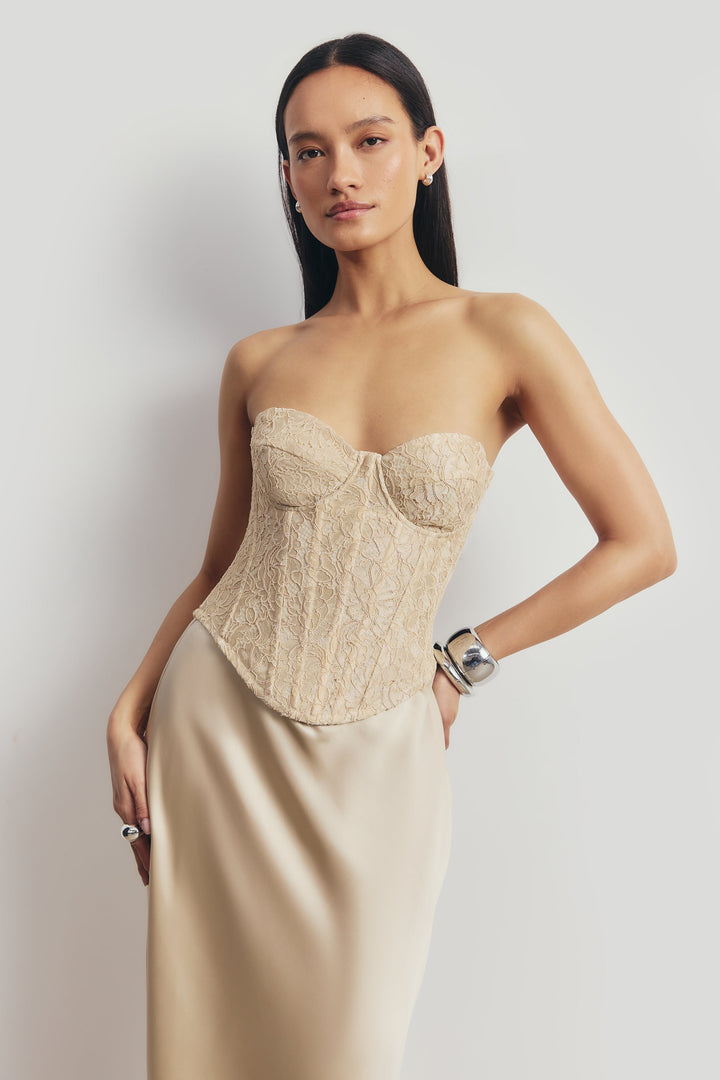 Caelia | Satin Maxi Dress
