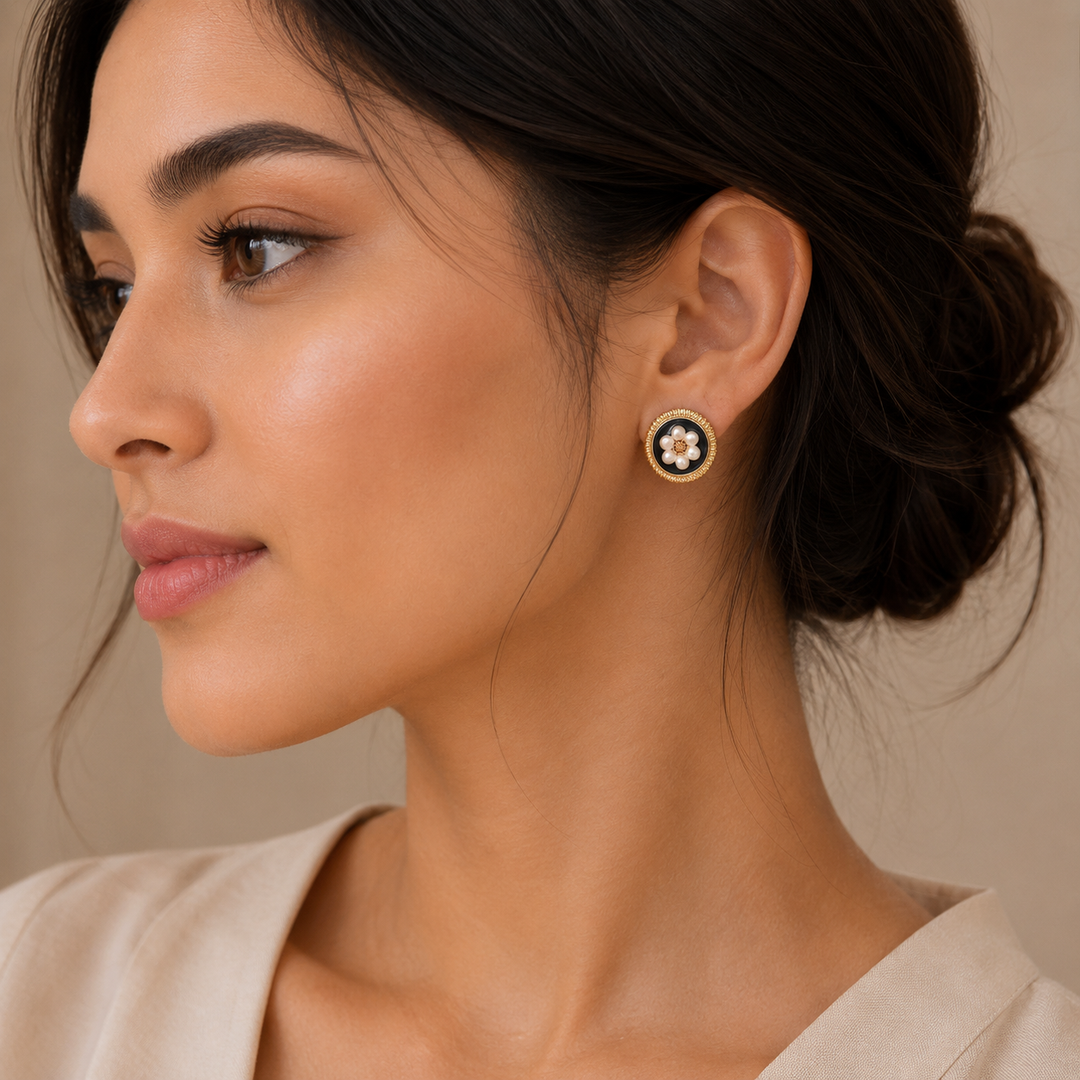 Leonora | Pearl Stud Earrings Set