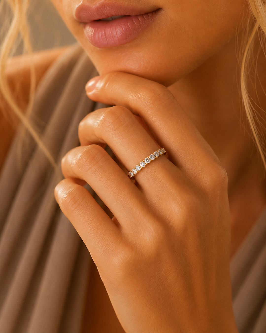 Liviana | Classic Gold Pavé Ring