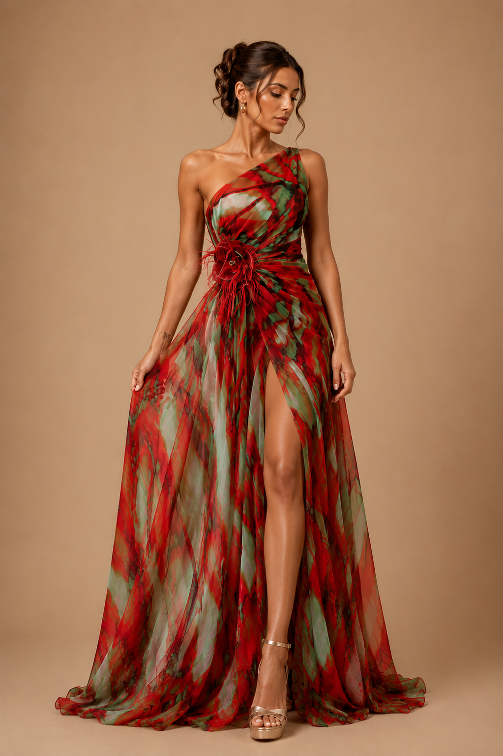 Lorna | Vibrant Draped Gown