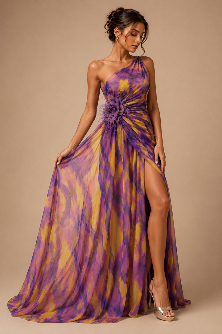 Lorna | Vibrant Draped Gown
