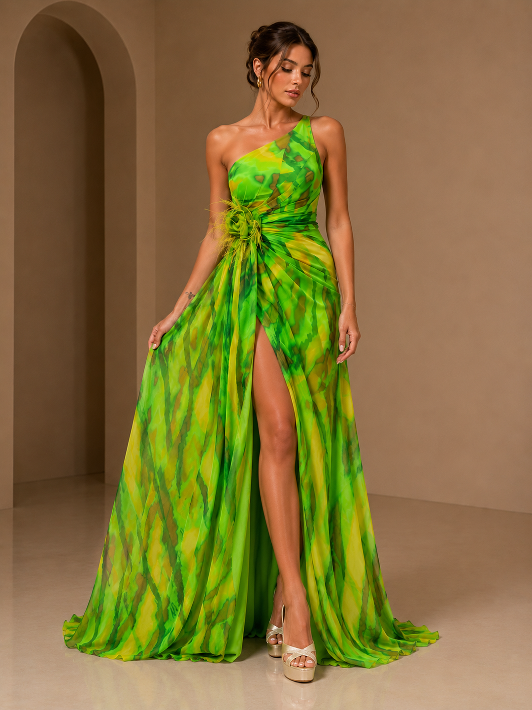 Lorna | Vibrant Draped Gown