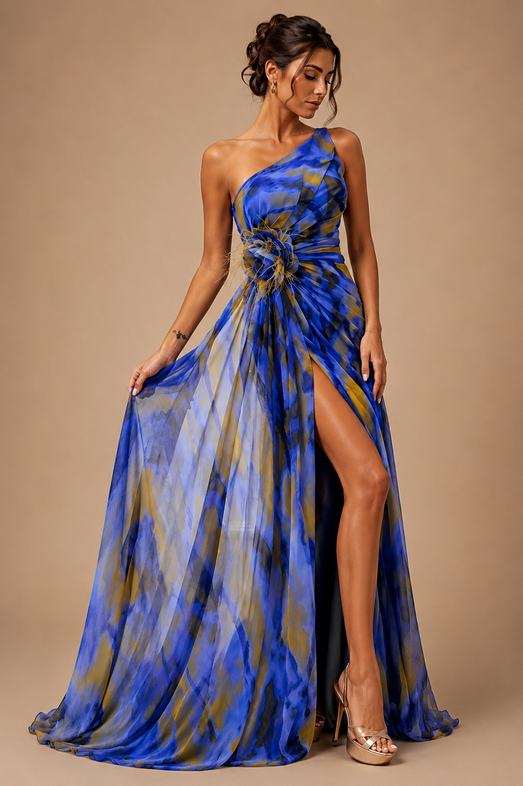 Lorna | Vibrant Draped Gown