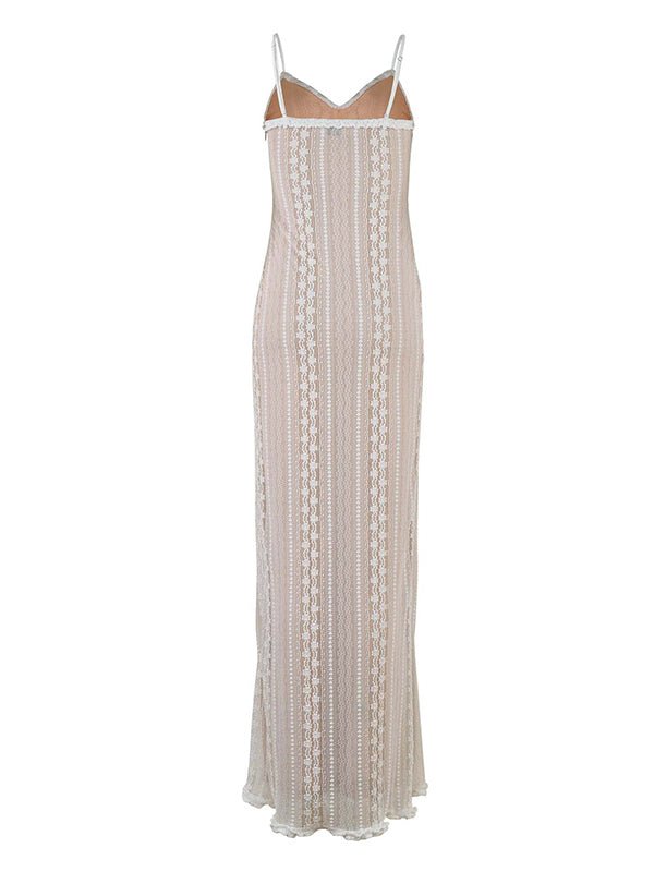 Melora | Lace Maxi Dress &amp; Cardigan Set