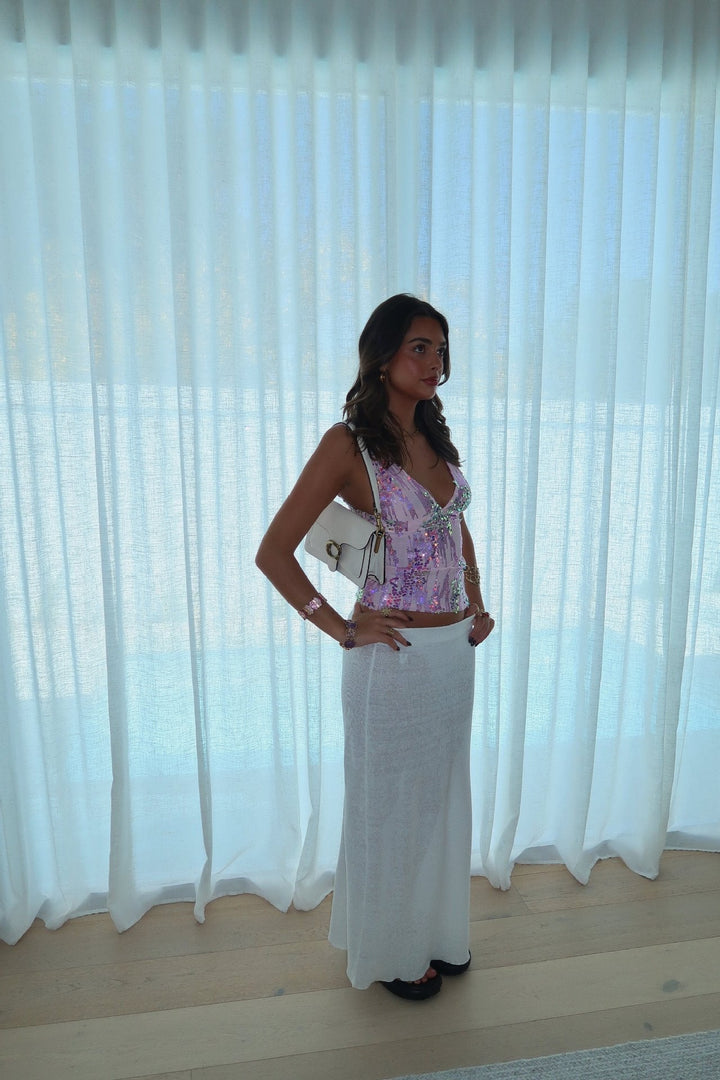 Romilly | Sequin Halter Top