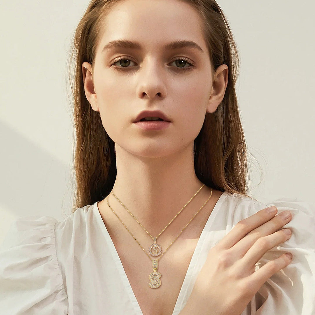 Beata | Initial Pendant Necklace