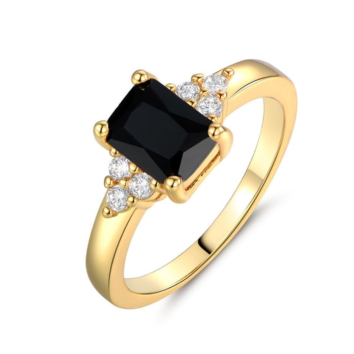 Fenetta | Bold Black Gem Accent Ring