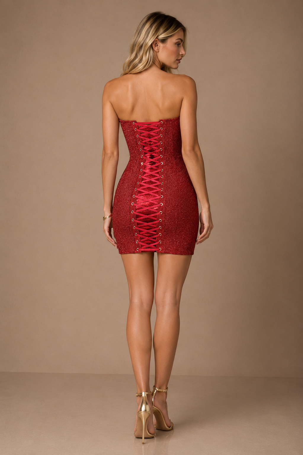Rylie | Glittering Strapless Dress