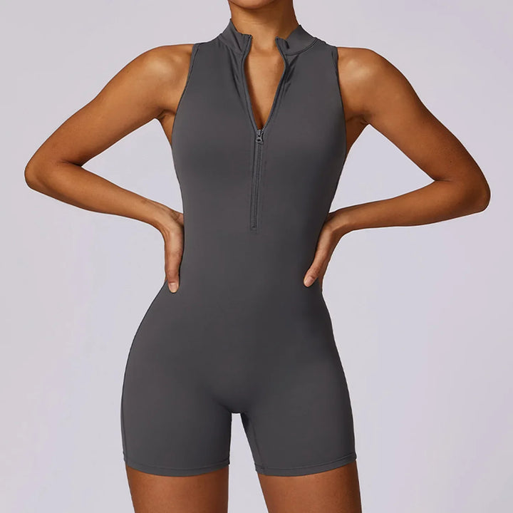 Gracelyn | Fitness Zipper Romper
