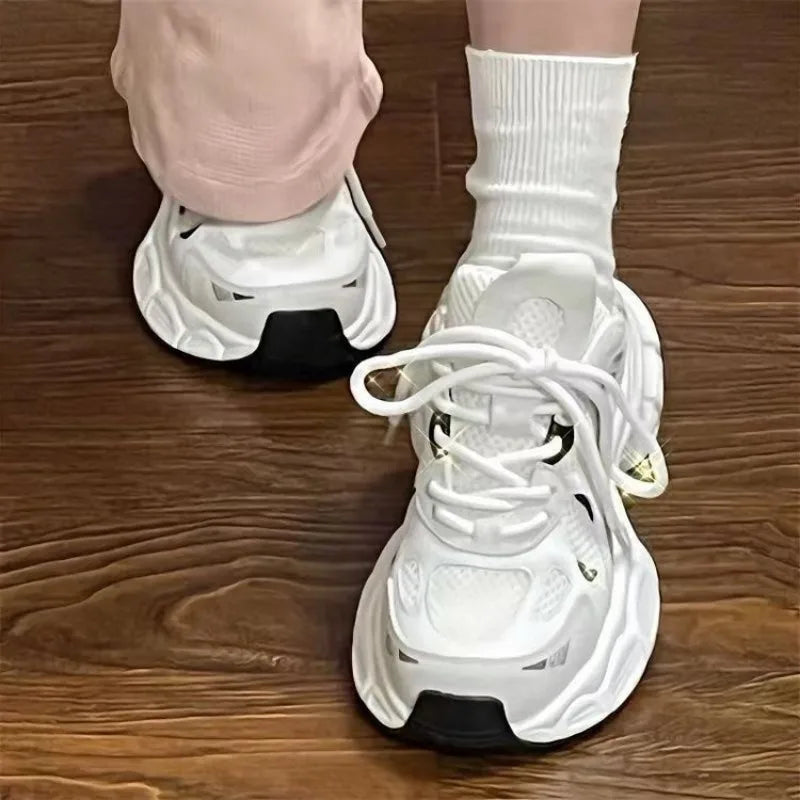 Poppy | Chunky White Sneakers