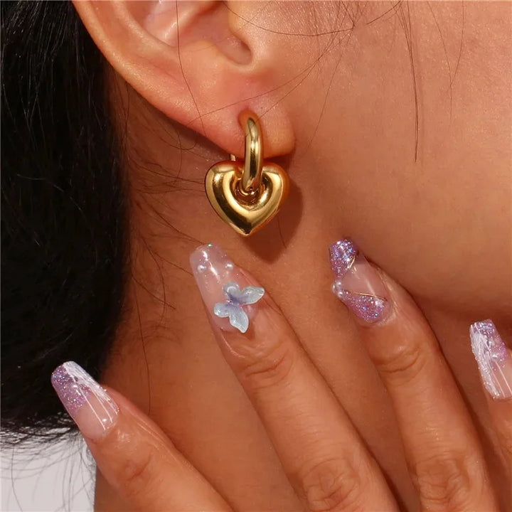 Lina | Elegant Heart Earrings