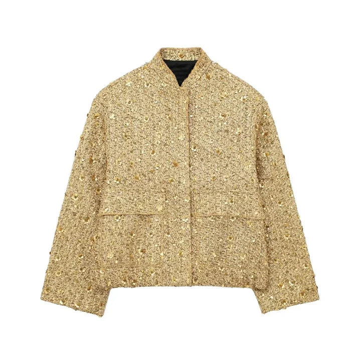 Allison | Golden Sequin Jacket