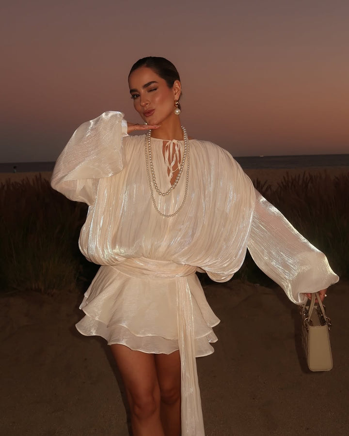 Blyssandra | Shimmer Long Sleeve Mini Dress