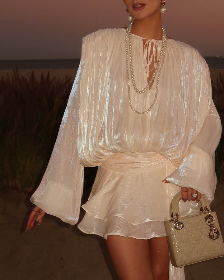 Blyssandra | Shimmer Long Sleeve Mini Dress