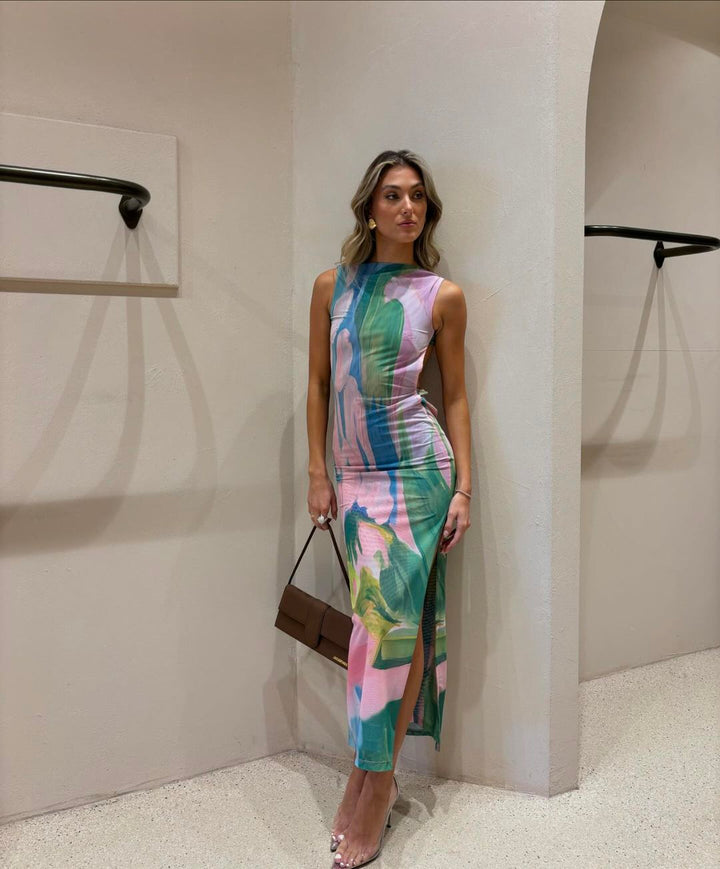 Fallon | Tropical Fitted Dress