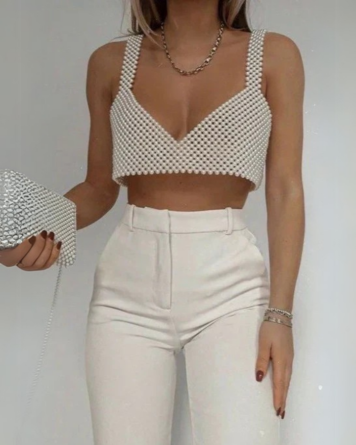 Diantha | Ivory Gem Bralette