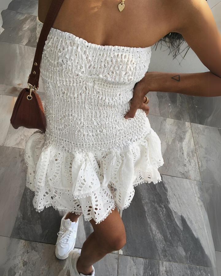Odalys | Elegant Eyelet Dress