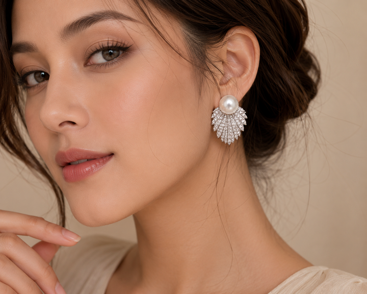 Valerie | Faux Pearl &amp; Stud Earrings
