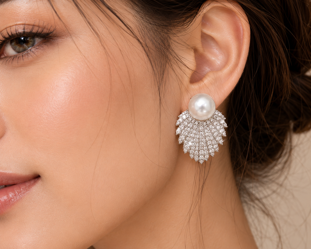 Valerie | Faux Pearl &amp; Stud Earrings
