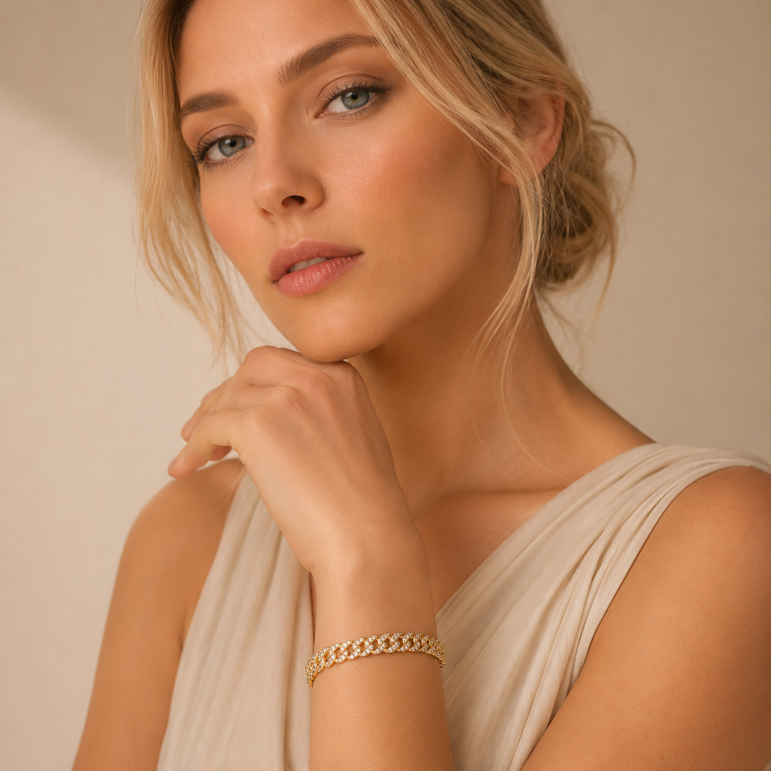 Wendolyn | Pavé Link Statement Bracelet