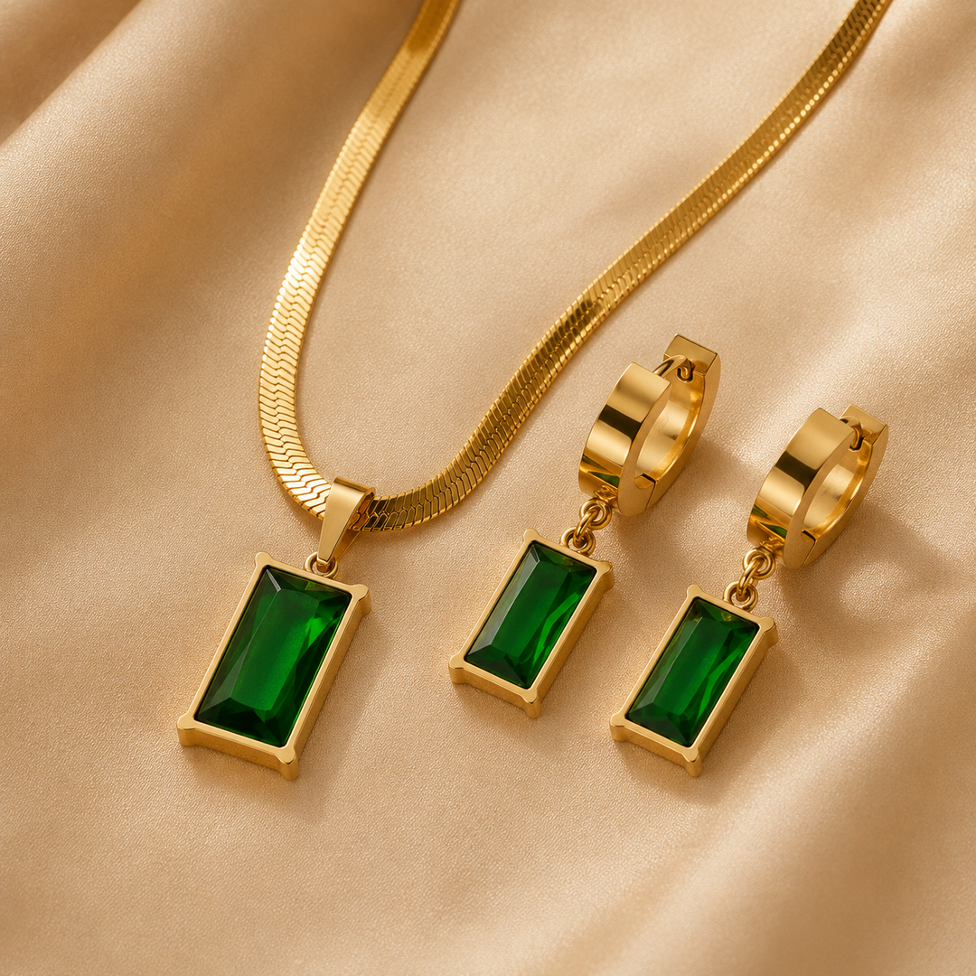 Zerina | Radiant Green Jewelry Set