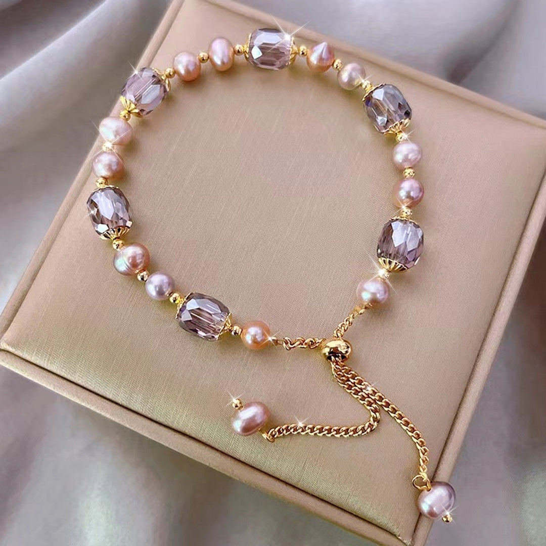 Elysie | Vintage Faux Pearl &amp; Crystal Bead Bracelet