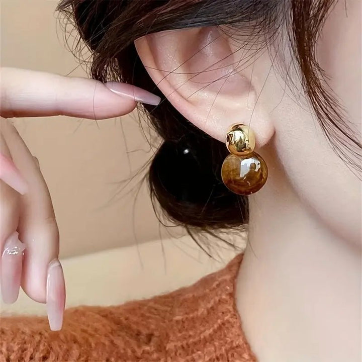 Adelvine | Amber Glow Studs in first_variant_option1 | Elegant Women&
