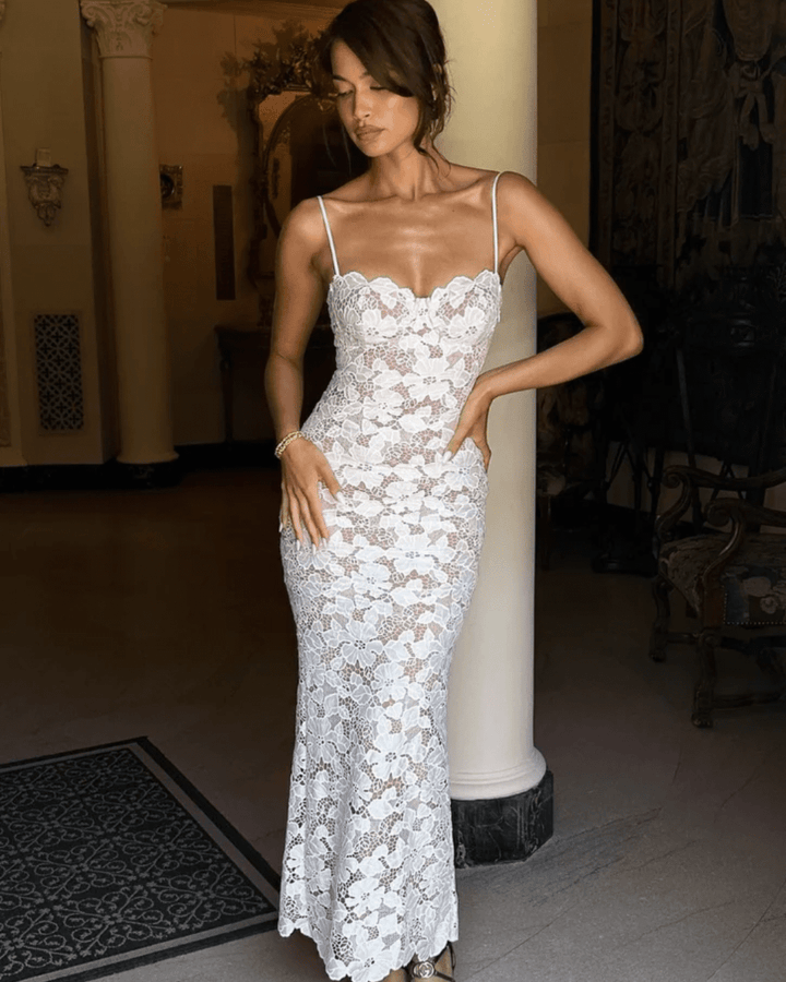 Aderyn | Lace Silhouette Dress in first_variant_option1 | Elegant Women&