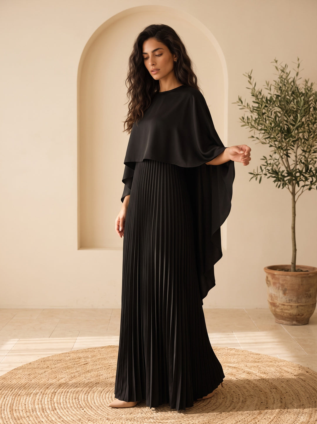 Adrienne – Black, studio, three-quarter
