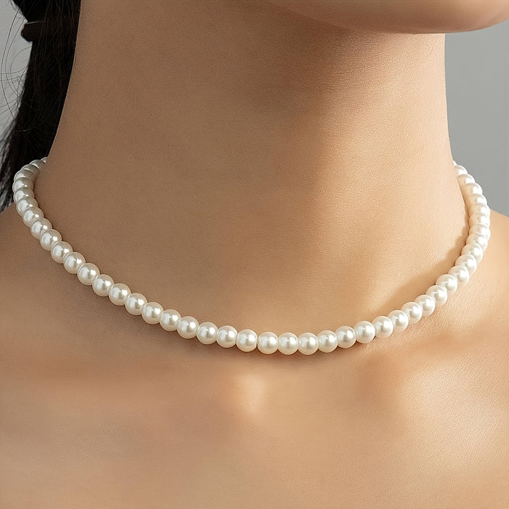 Margot | Classic Faux Pearl Choker Necklace